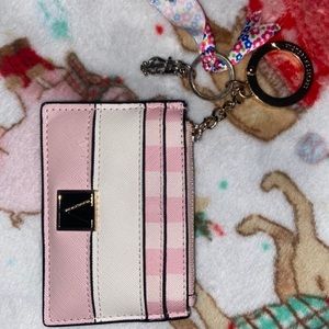 PINK/Victoria Secret Wallet 
Pink and Pastel Pink Stripes